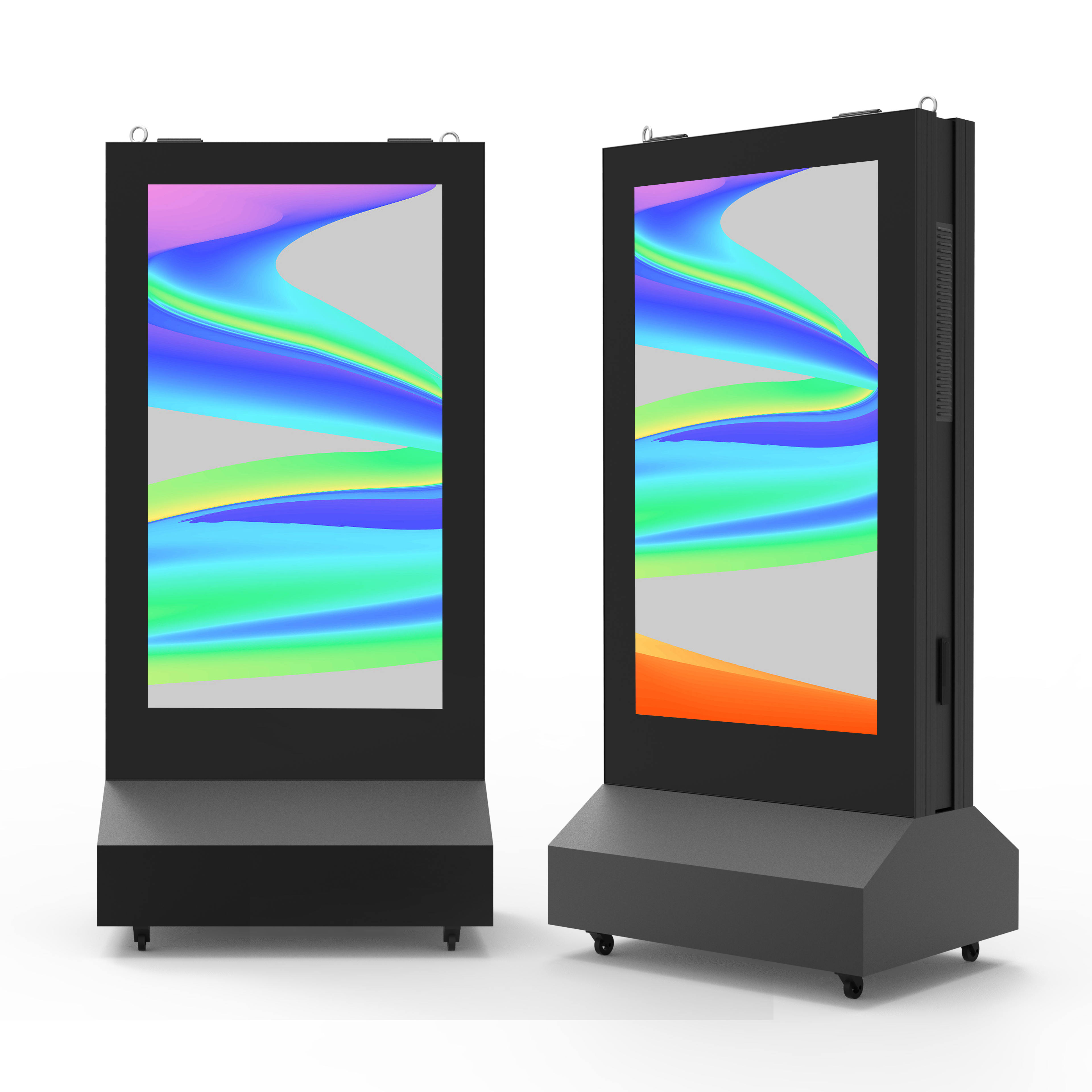 Affichage numérique LCD double face alimenté par batterie