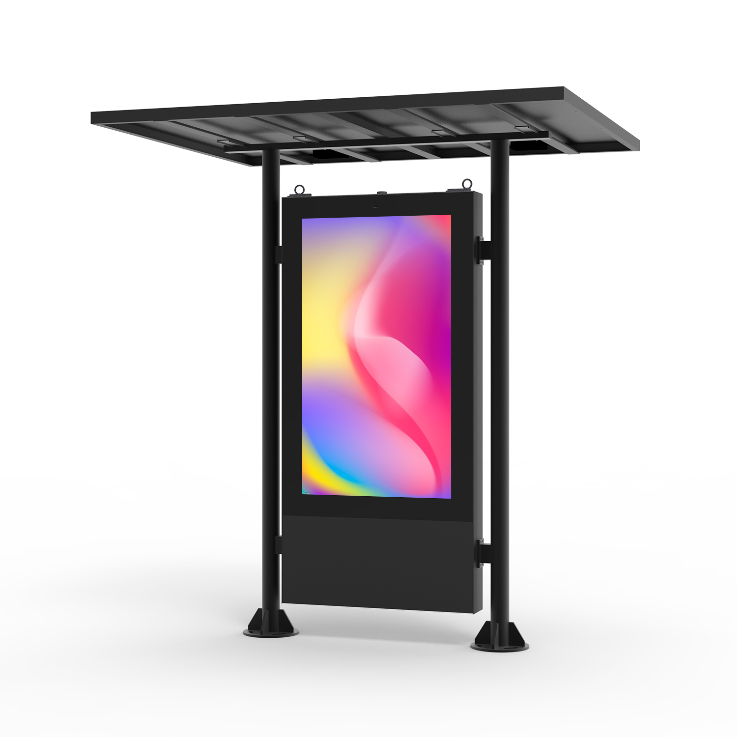 Affichage numérique LCD intelligent à énergie solaire