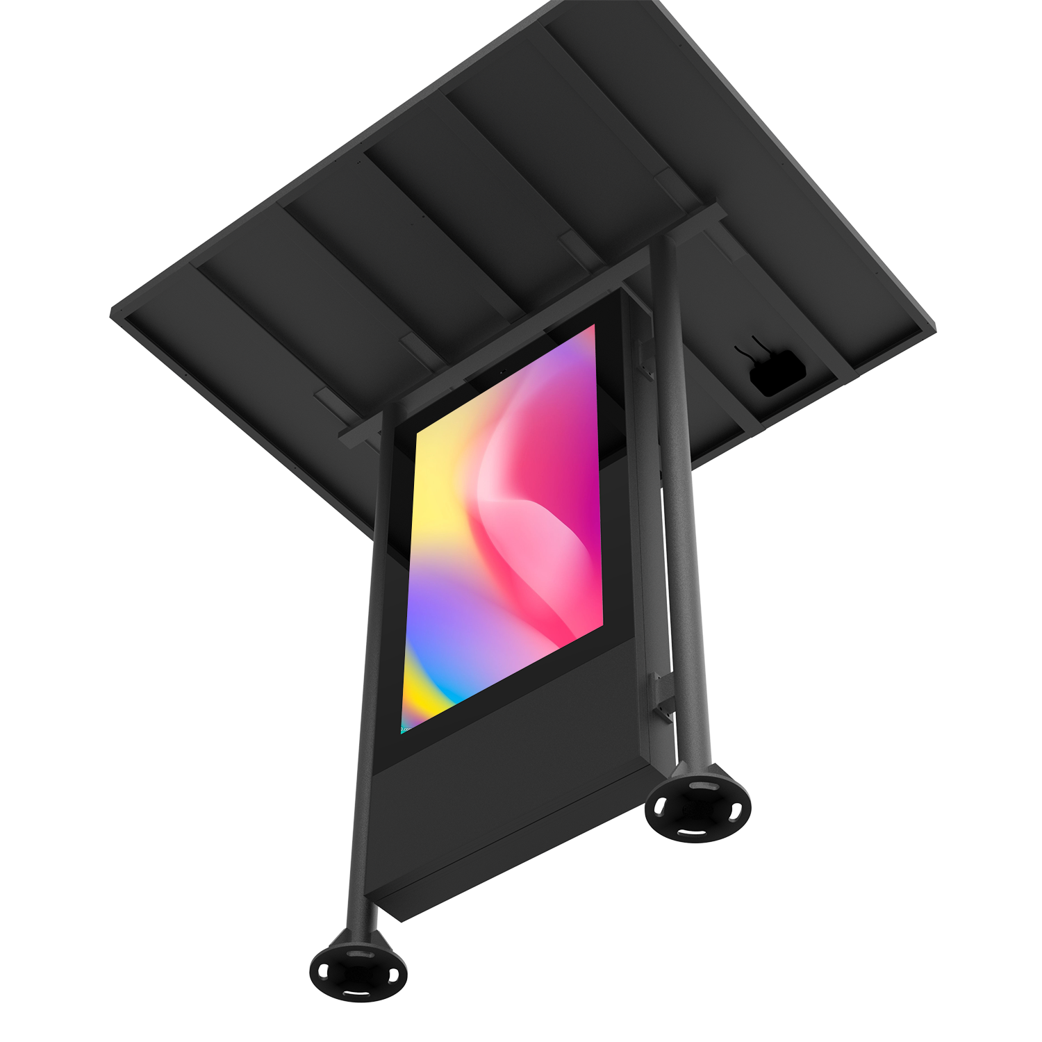 Affichage numérique LCD intelligent à énergie solaire