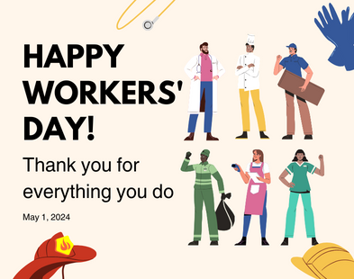 Célébrer la Journée internationale des travailleurs avec remerciements