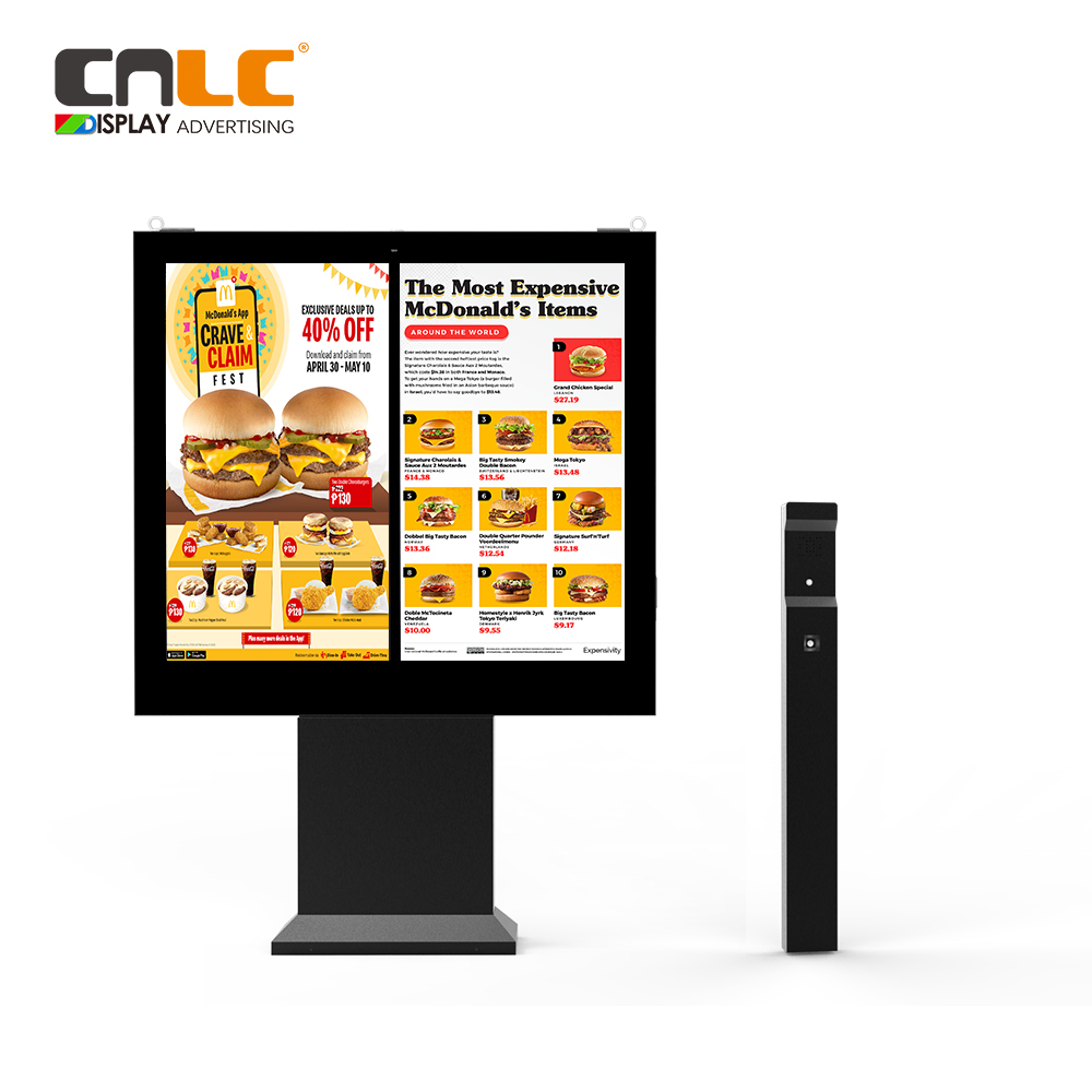 Panneau de menu numérique au volant, écran LCD, haute luminosité pour restaurant en plein air