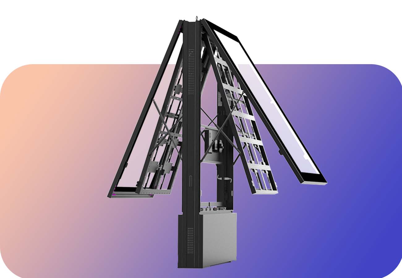 Armoire en aluminium pour Totem LED/LCD