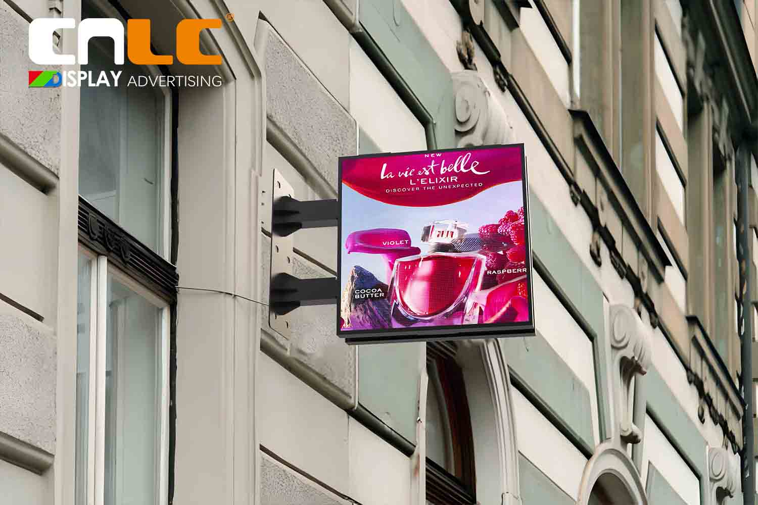 Panneau LED extérieur à lame pour commerces | Fixation murale, P2.5, IP56