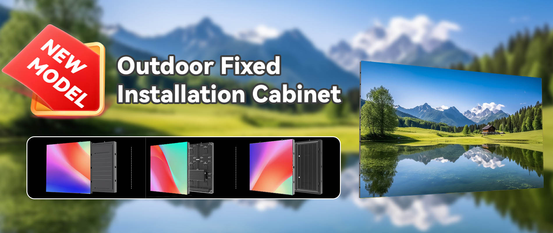 Armoire LED à installation fixe extérieure