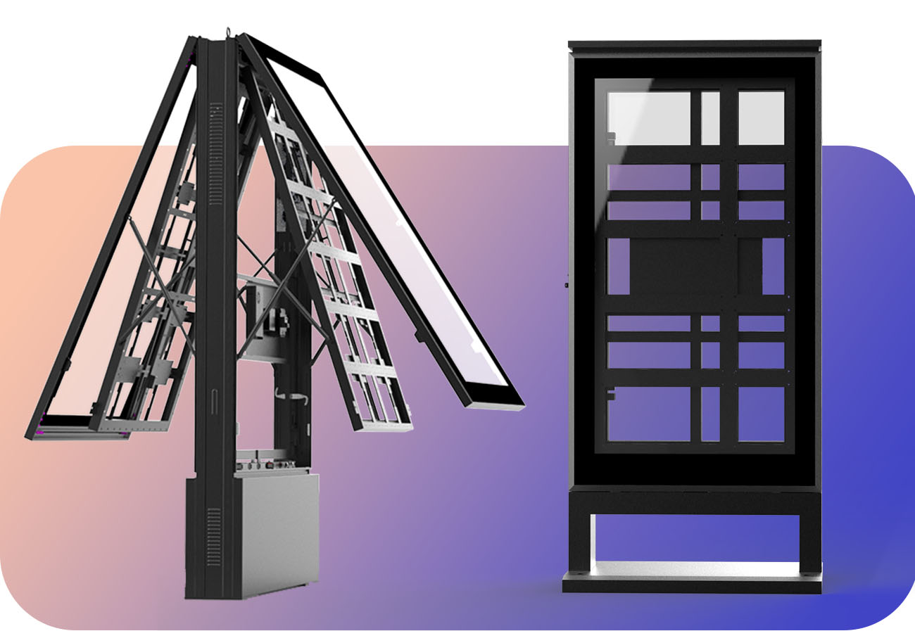 Armoire en aluminium pour Totem LED/LCD