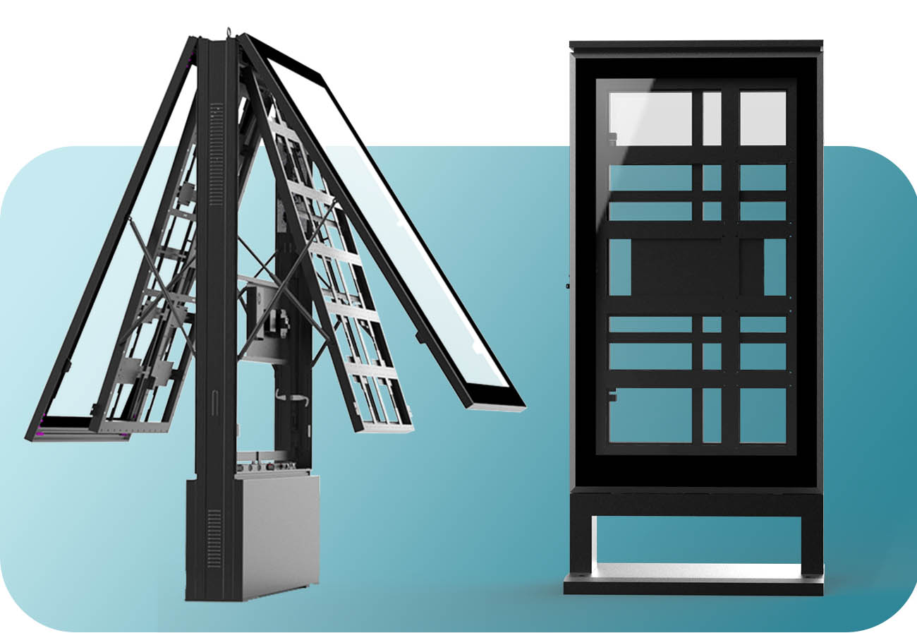 Armoire en aluminium pour Totem LED/LCD