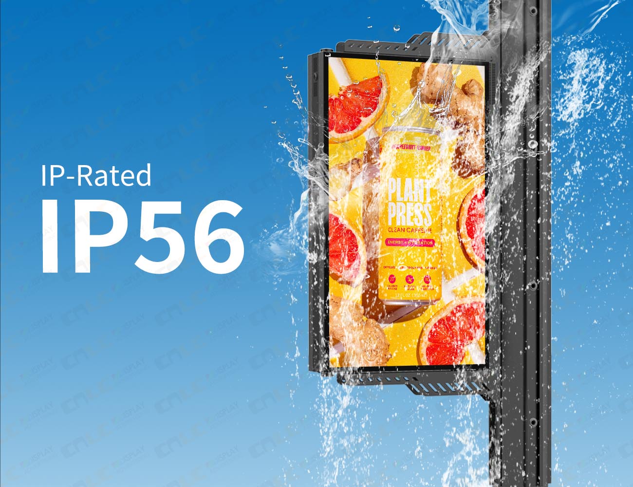 Durable aluminum outdoor LCD display with IP56 waterproof rating Durable aluminum outdoor LCD display with IP56 waterproof rating
