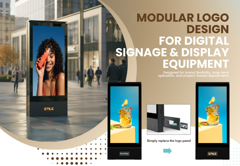 Affichage numérique personnalisable avec solution de logo à remplacement rapide