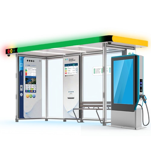 Mobilier d'extérieur et caisson lumineux