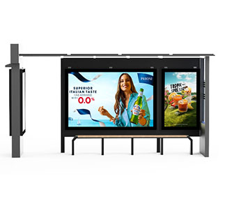 Abribus avec système à énergie solaire