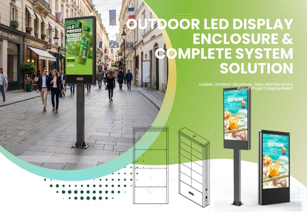 Solution d'affichage LED extérieure flexible pour totems et panneaux publicitaires