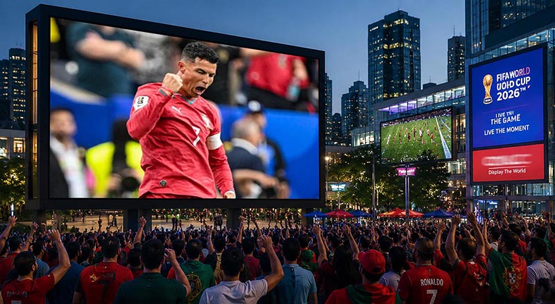 Coupe du Monde 2026 : Comment les écrans numériques LED/LCD extérieurs transforment le trafic des supporters en valeur publicitaire pour les marques
