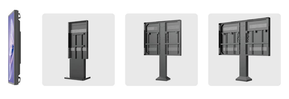 Wall Mounted Outdoor TV supporting both wall-mounted and freestanding installations for restaurants, retail stores, commercial courtyards, and outdoor advertising applications.