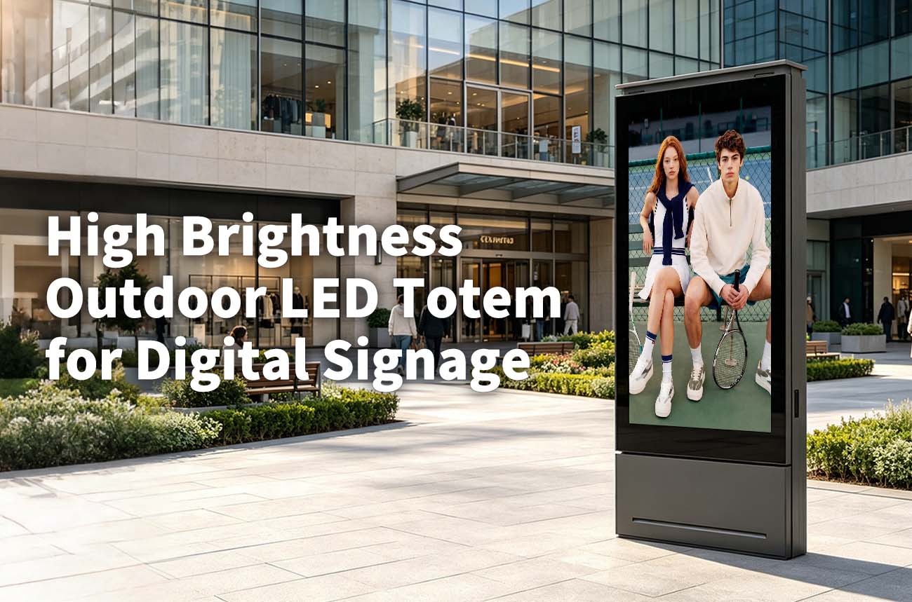 Outdoor LED Totem Display for High-Impact DOOH Advertising High-brightness outdoor LED totem display for DOOH advertising with IP65 weatherproof aluminum cabinet