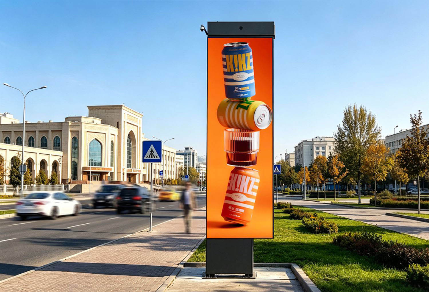 P5 outdoor LED Billboard deployed for urban DOOH advertising and digital signage